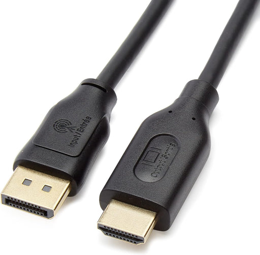 DisplayPort to HDMI Cable, Uni-Directional, 4K@30Hz, 1920x1200, 1080p, Gold-Plated Connectors for Enhanced Picture Quali