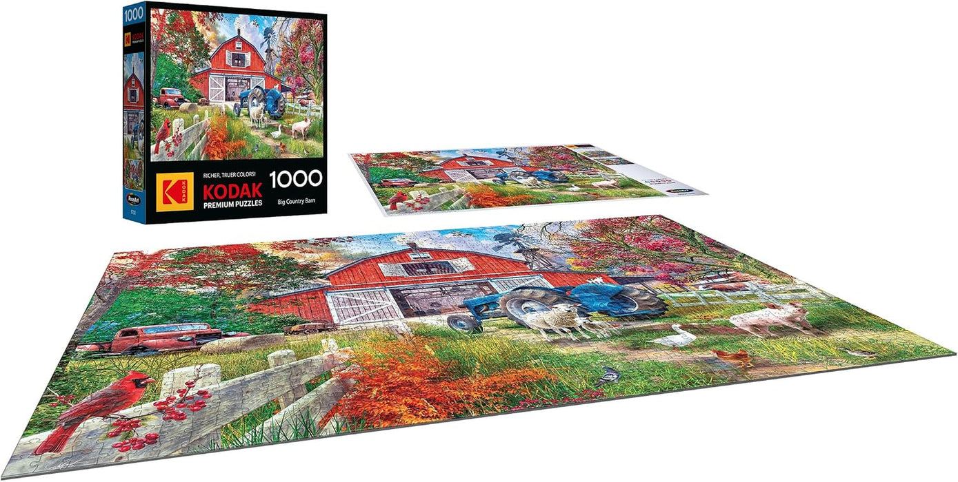 Kodak Premium Big Country Barn 1000 Piece Jigsaw Puzzle for Adults