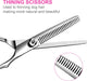 Dog Grooming Kit, Professional Stainless Steel Dog Grooming Scissors with Curved Shears, Pink Finger Rings - 4 Piece Sha