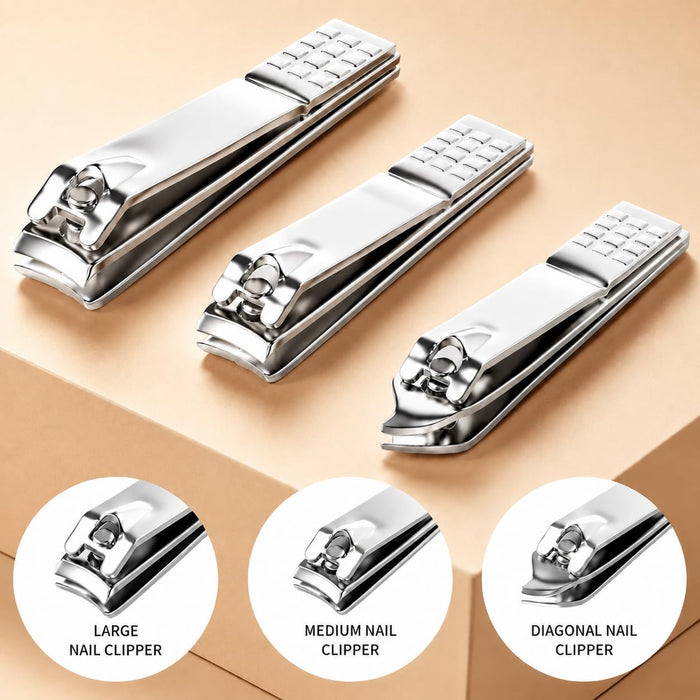 Manicure Set, Stainless Steel Nail Clipper Set with Luxurious Travel Case