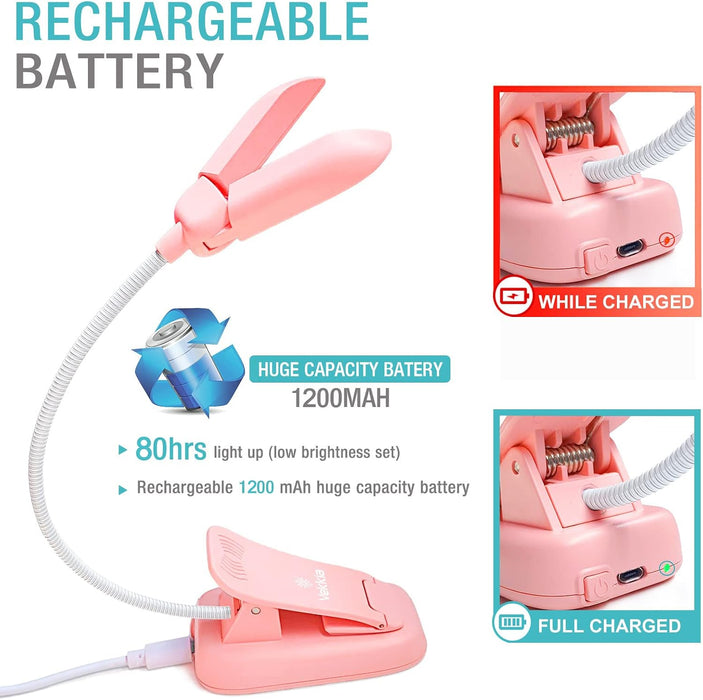 14 LED Rechargeable Book Light for Reading at Night