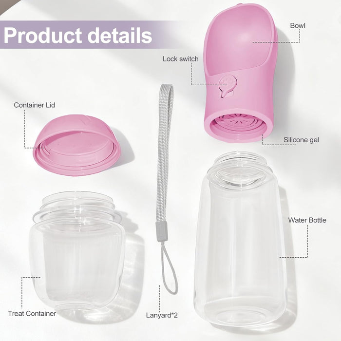 2-in-1 Portable Dog Water Bottle and Food Container