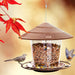 Bird Feeder Outdoor Hanging for Wild Bird Seed, Brown