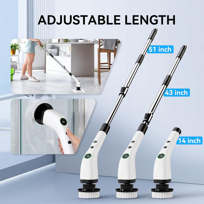 Electric Bathroom Cleaning Brush Cordless Shower Scrubber SD-CTB01