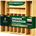Luxury Bamboo Kitchen Drawer Organizer - Silverware Organizer, Utensil Holder & Cutlery Tray Drawer Dividers for Flatwar