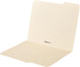 Sturdy File Folders with Reinforced Tabs for Filing and Organization, 1/3-Cut Tab, Assorted Positions, Letter Size, 8.5x11 inches, Manila, 100-Pack