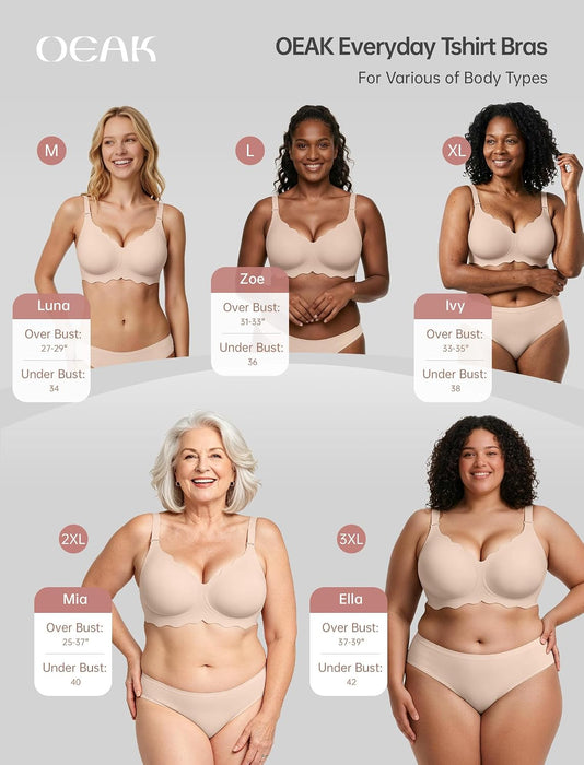 Women Value Series Jelly Bras Wireless Pushup Convertible Bra