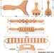 7-Piece Wooden Massage Tool Kit, Manual Body Massager Set for Home