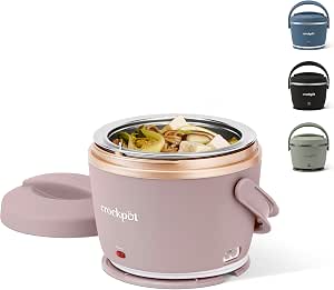 Crock-Pot 20-ounce electric lunch box in blush pink