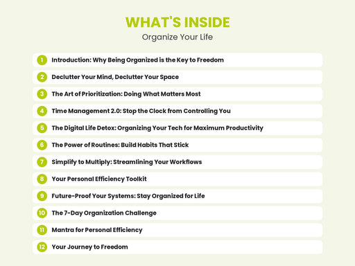 Organize Your Life: Systems for Personal Efficiency
