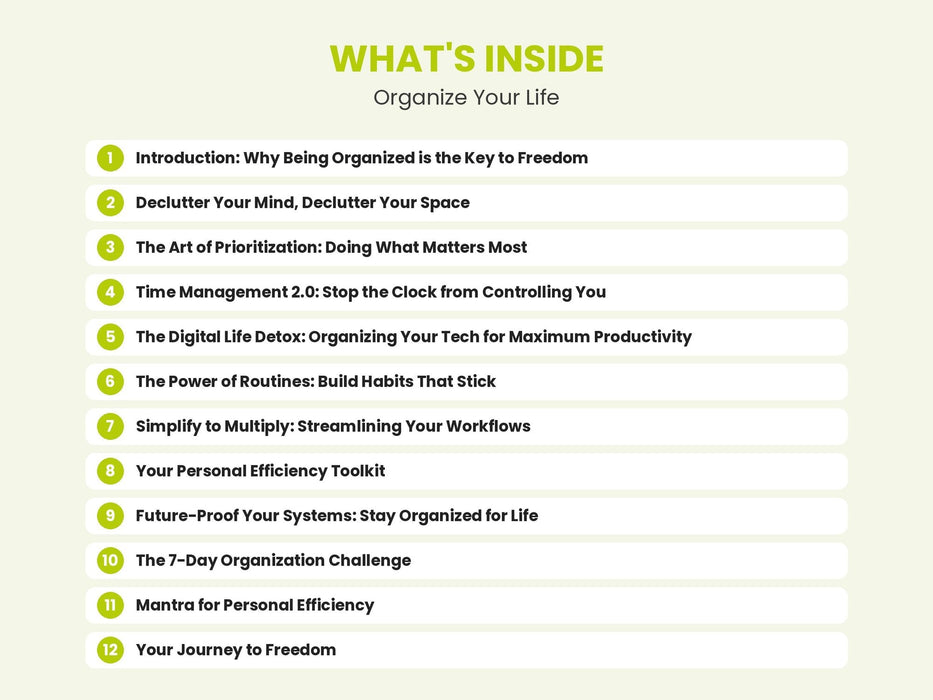 Organize Your Life: Systems for Personal Efficiency