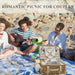 19Pcs Picnic Basket for 2 with Insulated Liner and Waterproof Picnic Blanket Wine Pouch, Large Wicker Picnic Hamper for Camping,Outdoor,Valentine Christmas for Couples