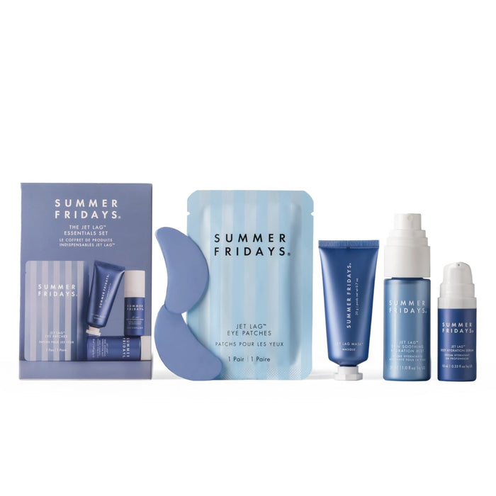 Jet Lag™ Essentials - Mini Hydrating Skin Care Set With Jet Lag™ Mask, Eye Patches, Deep Hydration Face Serum & Hydratio