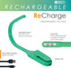 Original Recharge Clip On Rechargeable Reading Light (Green)