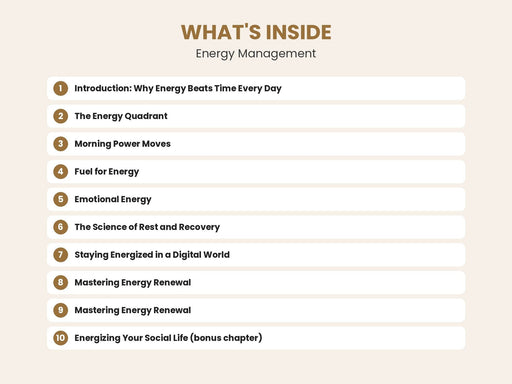Energy Management: Maximize Your Daily Performance