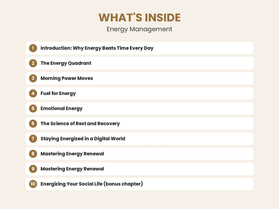 Energy Management: Maximize Your Daily Performance