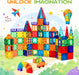 100 Pcs Magnetic Tiles, Magnet 3D Building Blocks Set with 2 Cars