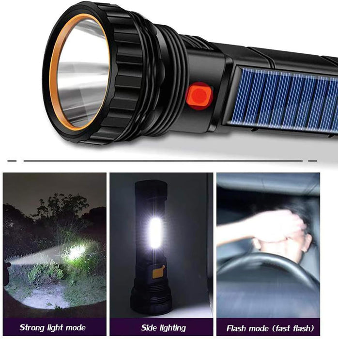 Solar Flashlight, Rechargeable flashlights for Camping, Home