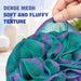 Loofah Sponge 75g/Piece, Exfoliating Bath Sponge Body Scrubber - Loofa Set of 4 Flower Color (Large, Green-Purple)
