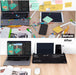 Desktop Whiteboard with Storage, Desk Organizer Dry Erase Glass White Board to-do List Memo Notepad for Home Office and School Supplies (Black)