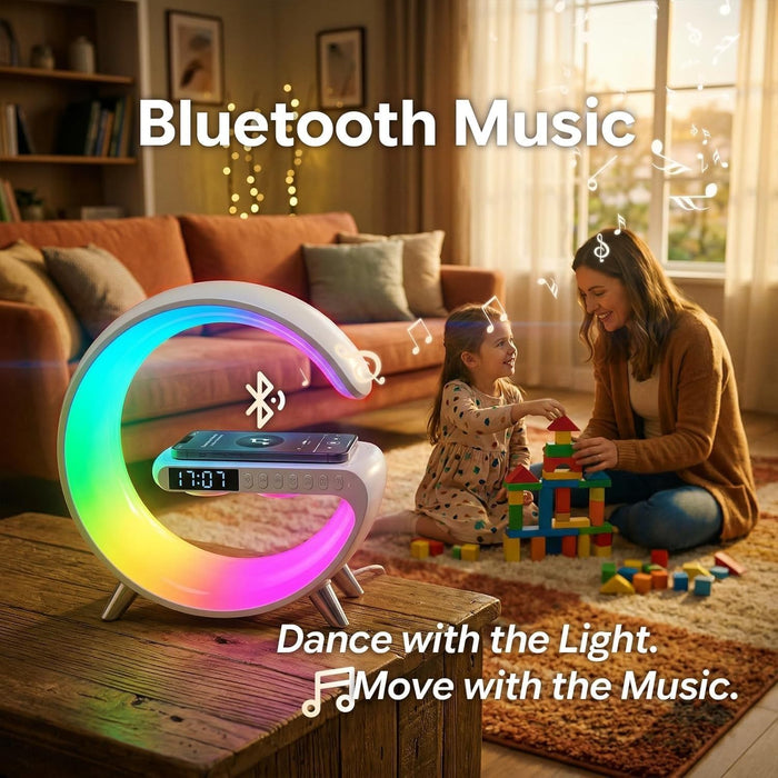 5 in 1 LED Table Lamp with Wireless Charging Bluetooth Speaker