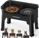 Mess Proof Elevated Dog Bowls 4 Height Adjustable Raised Stand