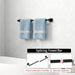 Towel Bar for Bathroom, 24" 2 Pack Wall Mounted Towel Rack, Black