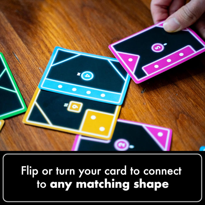 TACTA Card Game, Where Every Card Counts, Fast-Paced Strategic Shape Matching Party Game, Analyze and Optimize to Connec