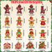 16pcs Gingerbread Man Ornaments for Christmas Tree Decorations