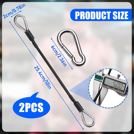 2PCS Gym Extension Cable, 10/20/39in Cable Machine Attachment