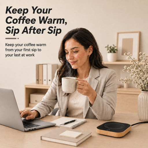 Coffee Mug Warmer for Desk, 3 Temperature Settings, Auto Shut-Off