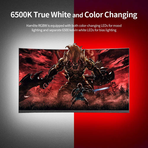USB TV Bias Lighting 6500K True White for 50-55inch TV, 11.5ft LED Lighting fixtures for Indoor and Outdoor Lighting App