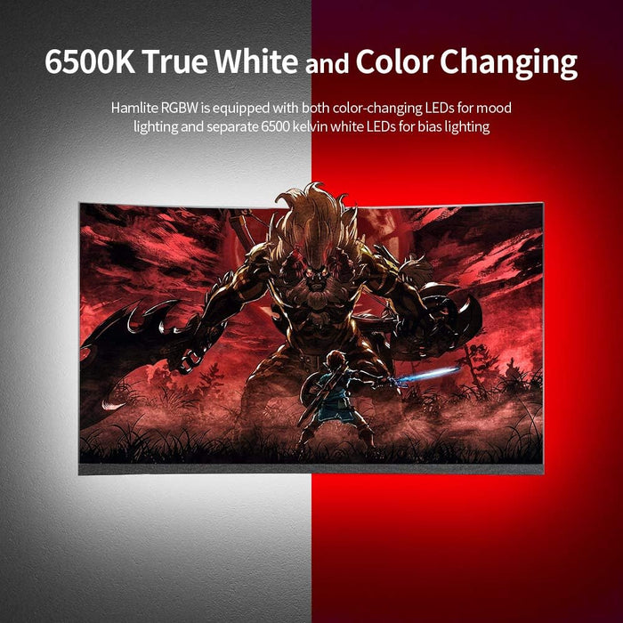 USB TV Bias Lighting 6500K True White for 50-55inch TV, 11.5ft LED Lighting fixtures for Indoor and Outdoor Lighting App