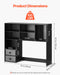 Three-Tier Desktop Bookshelf with Fabric Drawers