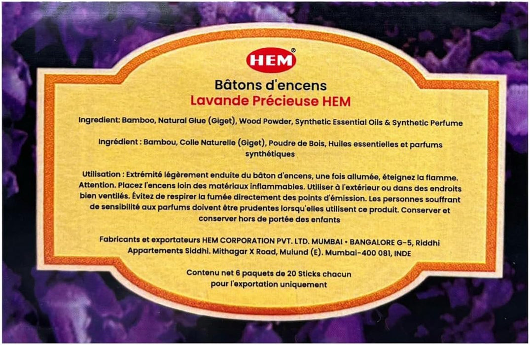 Lavender Incense Sticks – 100g x 2 Packs (200g Total) | Long-Lasting Floral Aroma for Relaxation, Meditation, Yoga & Home Fragrance