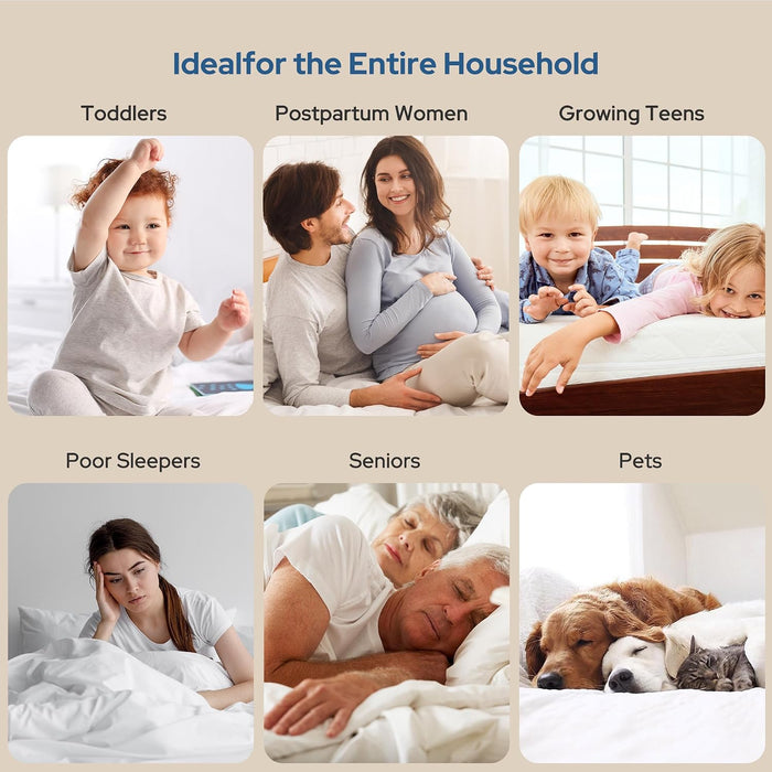 Waterproof Mattress Protector, Queen Size Mattress Pad Noiseless