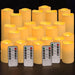 Set of 24 Waterproof Outdoor Flameless Candles, LED Candles with 4 Remote and Timer,(H 4" 5" 6" x D 2.2"),for Christmas,