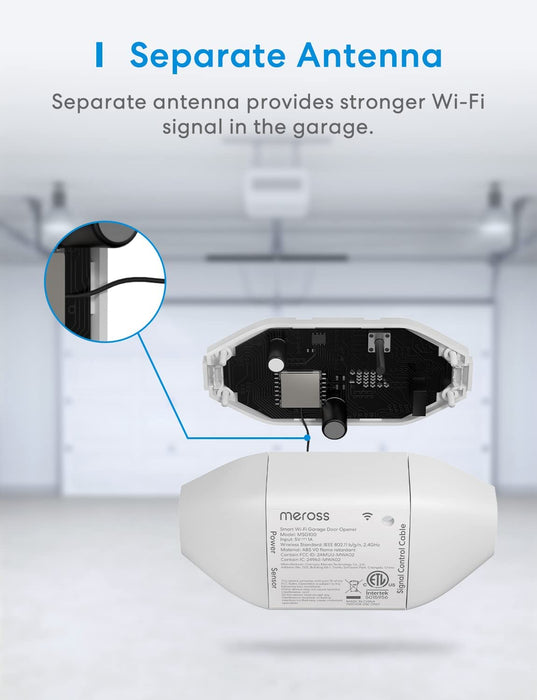 Smart Garage Door Opener Remote Work with HomeKit, Alexa and Google