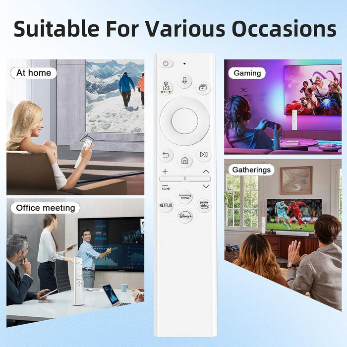 BN59-01391A Solar Frame TV Remote Replacement for Samsung Smart TV with Voice Bluetooth Rechargeable Solar Cell, Compatible with Samsung 2020 to 2025 Neo LED 4K Ultra HD TV Samsung Frame Remote