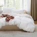 Prewashed Duvet Cover Queen, Cotton-Like Soft Bedding Set, White