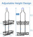 Upgraded Extended Length Shower Organizer with Hooks, Rustproof Shampoo Soap Holder, Large Hanging Bathroom Caddy