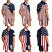 Men'S Fashion 2-Piece Matching Shortsleeve Collared Neck Tropical Set - Casual Stylish Flag Pattern Shirt & Bottoms, Loose Fit, plus Size Hawaiian Patriotic Streetwear for 4Th of July