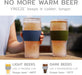 Freeze Beer Glasses, Freezable Beer Gifts for Men, Double Wall Insulated Pint Set, Tumbler for Cold Drinks, 16, Set of 2