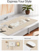 Leather Desk Pad Protector, Office Desk Mat, Large Mouse Pad, Non-Slip PU Leather Desk Blotter, Waterproof Laptop Desk Writing Pad for Office and Home (23.6" x 13.8", Eggshell)