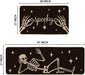 Spooky Skeleton Spider Bone Black Halloween Kitchen Mats Set of 2, Black Home Decor Low-Profile Kitchen Rugs for Floor -