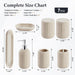 Bathroom Accessories Set - 7-Piece Resin Bathroom Set, Toothbrush Holders for Bathrooms, Soap Dispenser, Qtip Holder Dispenser, Tumbler, Soap Dish & Tray（Beige