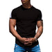 Mens Casual round Curved Hem T-Shirt Men Sport Fashion Short Sleeve T Shirts