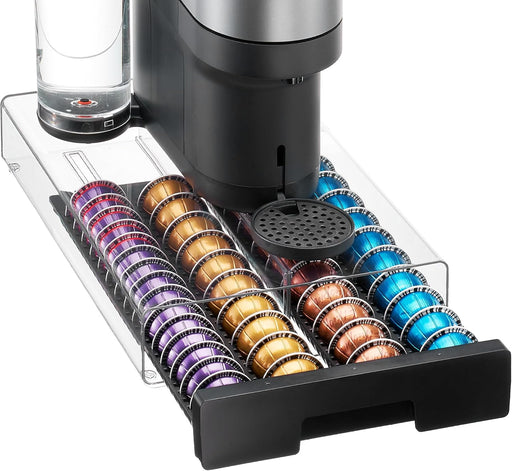 Coffee Pod Drawer Organizer for Nespresso Vertuo Pods-Black