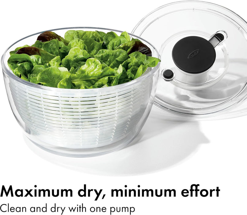 OXO Good Grips 6.22 Qt Salad Spinner, Vegetable Washer with Bowl & Strainer