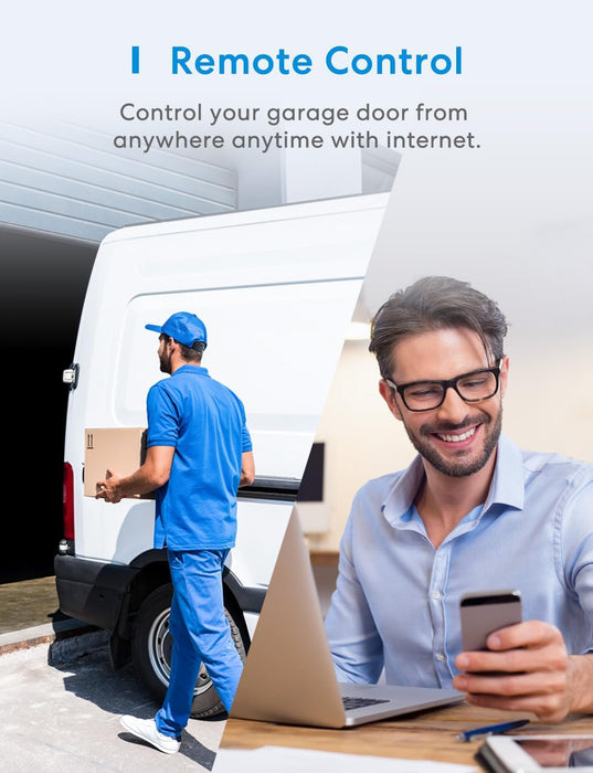 Smart Garage Door Opener Remote Work with HomeKit, Alexa and Google